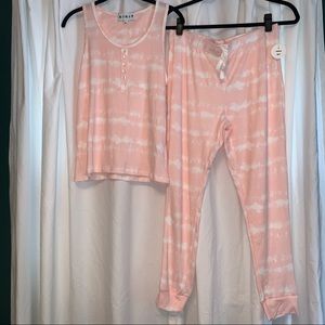NWT Kikit Tie Dye Stripe Lounge Set